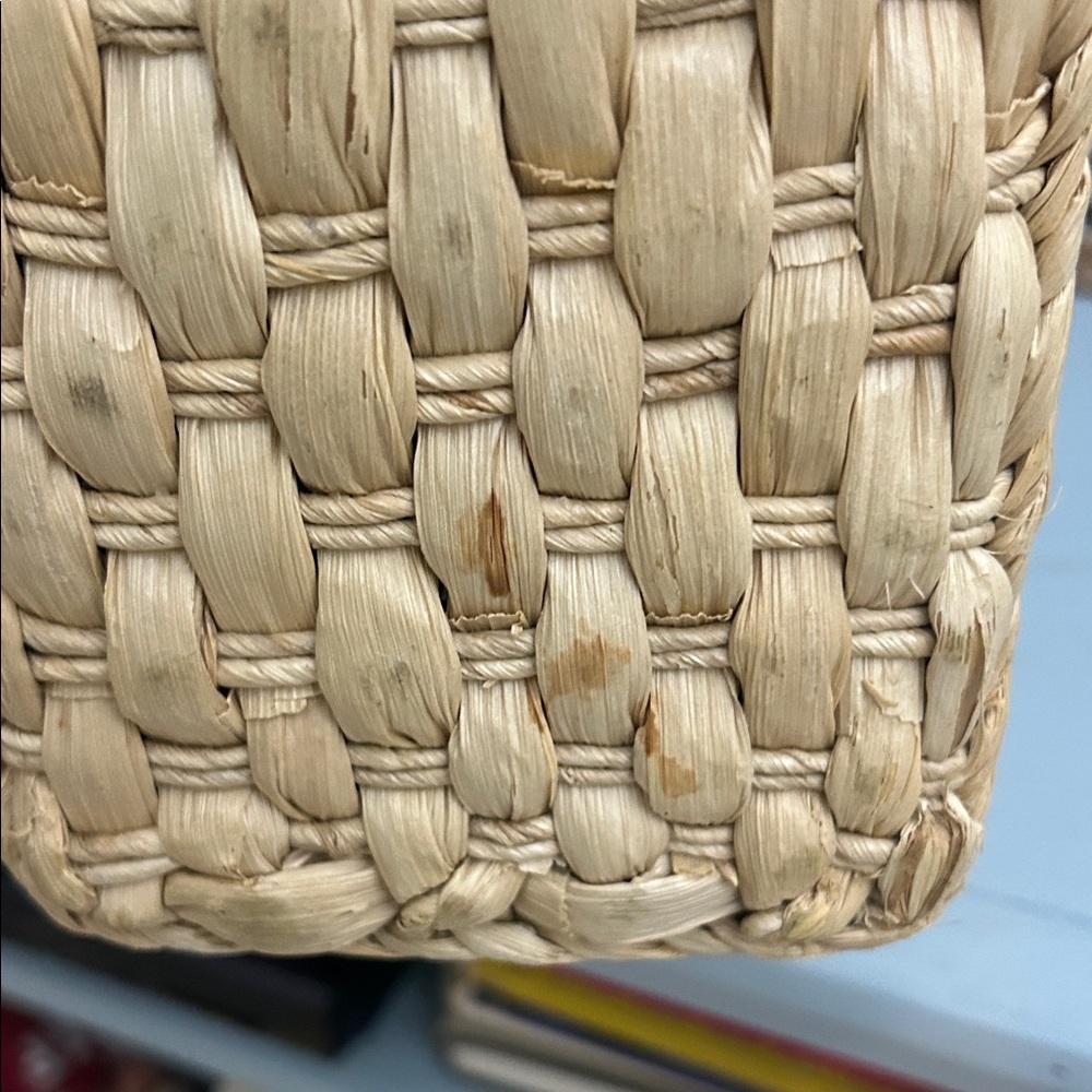 Brighton Cream and Tan Woven Tote - Picture 16 of 16
